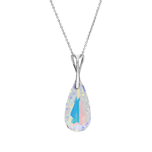 Silver Pendant "Rainbow Cascade (Aurora Borealis)" with Swarovski™ Crystals