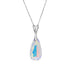 Silver pendant "Rainbow Cascade (Aurora Borealis)" with Swarovski™ crystals