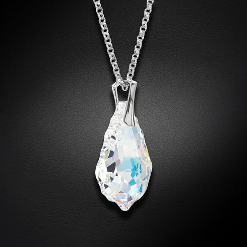 Silver pendant "Baroque V (Aurora Borealis)" with Swarovski™ crystals