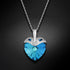 Silver Pendant "Cupid (Bermuda Blue)" with Swarovski™ Crystals
