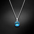 Silver pendant "Dazzling Glow (Bermuda Blue)" with Swarovski™ crystals