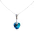 Silver Pendant "Enamored Heart II (Bermuda Blue)" with Swarovski™ Crystals