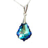 Silver Pendant "Baroque IV (Bermuda Blue)" with Swarovski™ Crystals