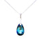 Silver Pendant "Baroque (Bermuda Blue)" with Swarovski™ Crystals