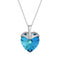 Silver Pendant "Cupid (Bermuda Blue)" with Swarovski™ Crystals