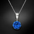 Silver pendant "Classic (Capri Blue)" with Swarovski™ crystals