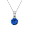 Silver pendant "Classic (Capri Blue)" with Swarovski™ crystals