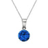Silver pendant "Classic (Capri Blue)" with Swarovski™ crystals