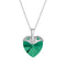 Silver Pendant "Cupid (Emerald)" with Swarovski™ Crystals