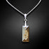 Silver Pendant "Growing Crystal II (Golden Shadow)" with Swarovski™ Crystals