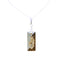 Silver Pendant "Growing Crystal II (Golden Shadow)" with Swarovski™ Crystals