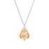 Silver pendant "Baroka V (Golden Shadow)" with Swarovski™ crystals