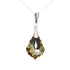 Silver Pendant "Baroque IV (Golden Shadow)" with Swarovski™ Crystals