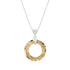 Silver Pendant "Cosmic Ring (Golden Shadow)" with Swarovski™ Crystals