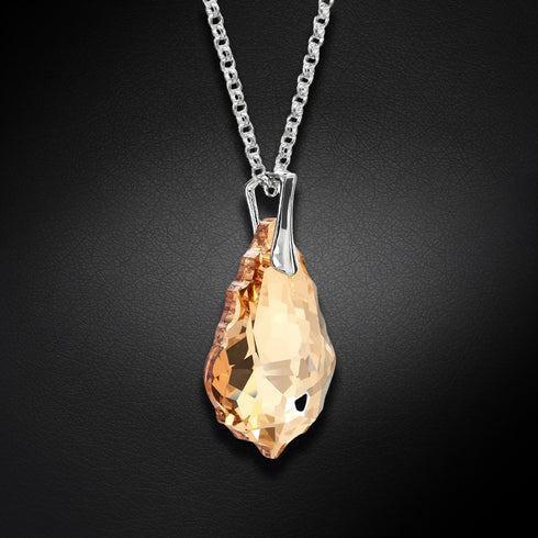Silver pendant "Baroka V (Golden Shadow)" with Swarovski™ crystals