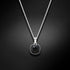 Silver pendant "Dazzling Glow (Jet)" with Swarovski™ crystals