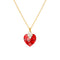 Silver Pendant "Dear Valentine (Light Siam)" with Swarovski™ Crystals