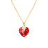 Silver Pendant "Dear Valentine (Light Siam)" with Swarovski™ Crystals