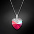 Silver Pendant "Cupid (Light Siam Shimmer)" with Swarovski™ Crystals