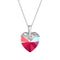 Silver Pendant "Cupid (Light Siam Shimmer)" with Swarovski™ Crystals