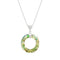 Silver pendant "Cosmic Ring (Luminous Green)" with Swarovski™ crystals