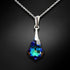 Silver Pendant "Baroque IV (Meridian Blue)" with Swarovski™ Crystals