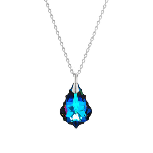 Silver pendant "Baroka V (Meridian Blue)" with Swarovski™ crystals