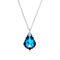 Silver Pendant "Baroque V (Meridian Blue)" with Swarovski™ Crystals
