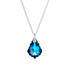 Silver Pendant "Baroque V (Meridian Blue)" with Swarovski™ Crystals