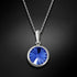 Silver pendant "Klaris (Sapphire)" with Swarovski™ crystals