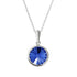 Silver pendant "Klaris (Sapphire)" with Swarovski™ crystals