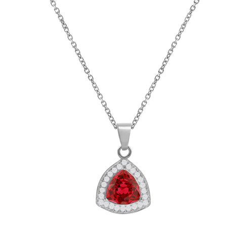 Silver Pendant "Elemental Magic (Scarlet)" with Swarovski™ Crystals