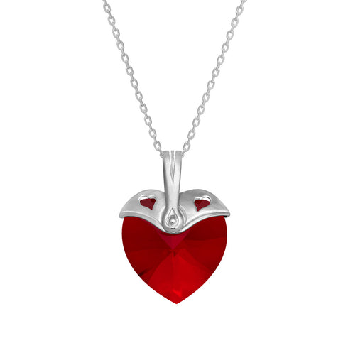 Silver Pendant "Cupid (Siam)" with Swarovski™ Crystals