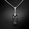 Silver Pendant "Growing Crystal II (Silver Night)" with Swarovski™ Crystals