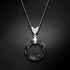 Silver Pendant "Cosmic Ring (Silver Night)" with Swarovski™ Crystals