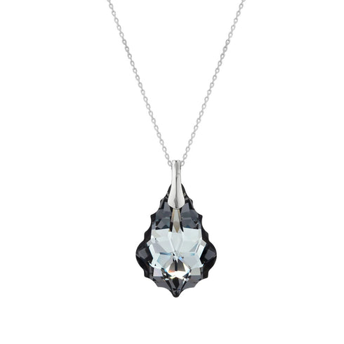 Silver Pendant "Baroka V (Silver Night)" with Swarovski™ Crystals
