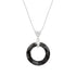 Silver Pendant "Cosmic Ring (Silver Night)" with Swarovski™ Crystals