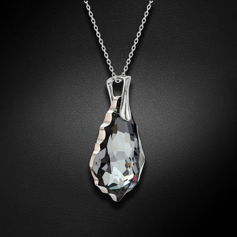 Silver Pendant "Baroka V (Silver Night)" with Swarovski™ Crystals