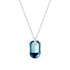 Silver Pendant "Symbiosis (Aquamarine Metallic Blue)" with Swarovski™ Crystals