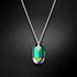 Silver Pendant "Symbiosis (Emerald Scarabaeus Green)" with Swarovski™ Crystals