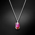 Silver Pendant "Symbiosis II (Fuchsia Red Magma)" with Swarovski™ Crystals