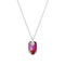 Silver Pendant "Symbiosis II (Fuchsia Red Magma)" with Swarovski™ Crystals