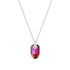 Silver Pendant "Symbiosis II (Fuchsia Red Magma)" with Swarovski™ Crystals