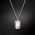Silver Pendant "Symbiosis (Golden Shadow)" with Swarovski™ Crystals