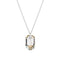 Silver Pendant "Symbiosis (Golden Shadow)" with Swarovski™ Crystals