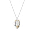 Silver Pendant "Symbiosis (Golden Shadow)" with Swarovski™ Crystals
