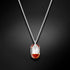 Silver Pendant "Symbiosis II (Red Magma)" with Swarovski™ Crystals