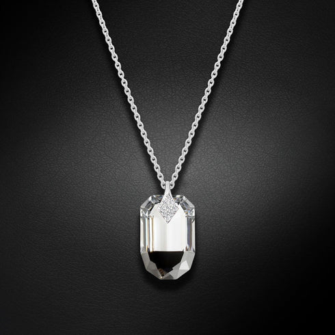 Silver Pendant "Symbiosis (Silver Night)" with Swarovski™ Crystals
