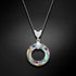 Silver pendant "Cosmic Ring (Vitrail Light)" with Swarovski™ crystals
