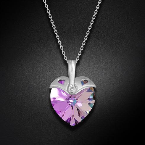 Silver Pendant "Cupid (Vitrail Light)" with Swarovski™ Crystals